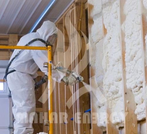 اجرای عایق پاششی پلی یورتان